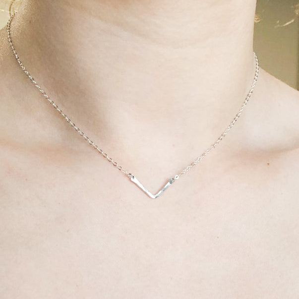 Mini Chevron Necklace - 14K Gold Filled or Sterling Silver