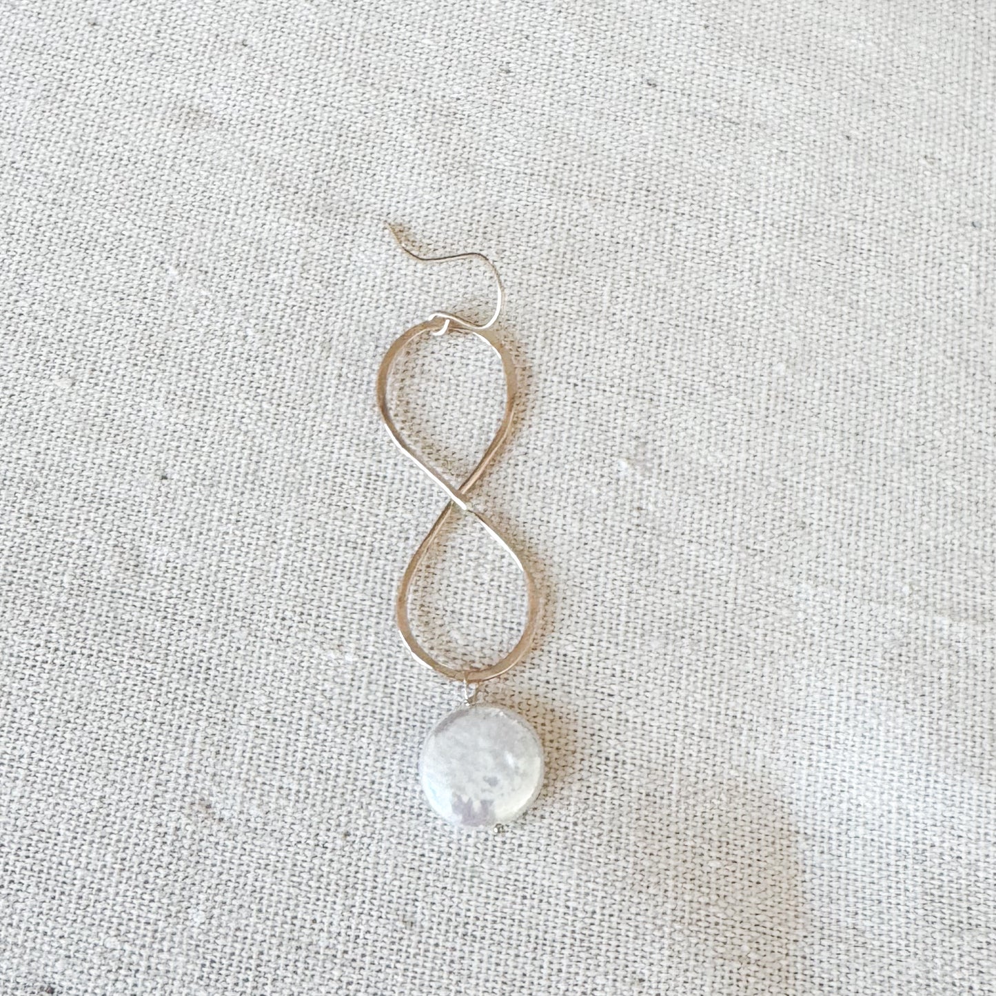 Infinity Pearl Earrings - 14K Gold Filled or Sterling Silver