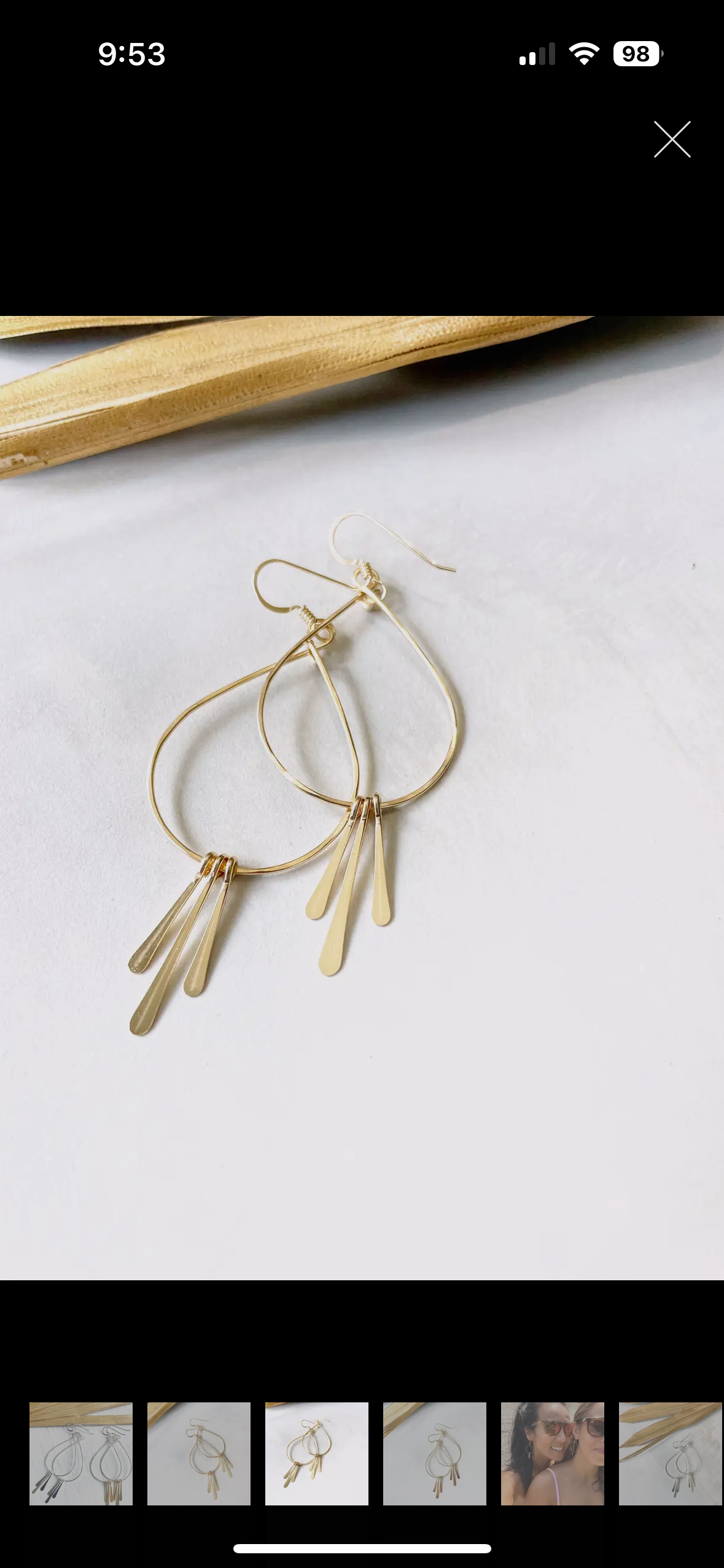 Teardrop Fringe Earrings