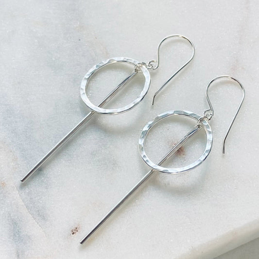 Hoop and bar earrings