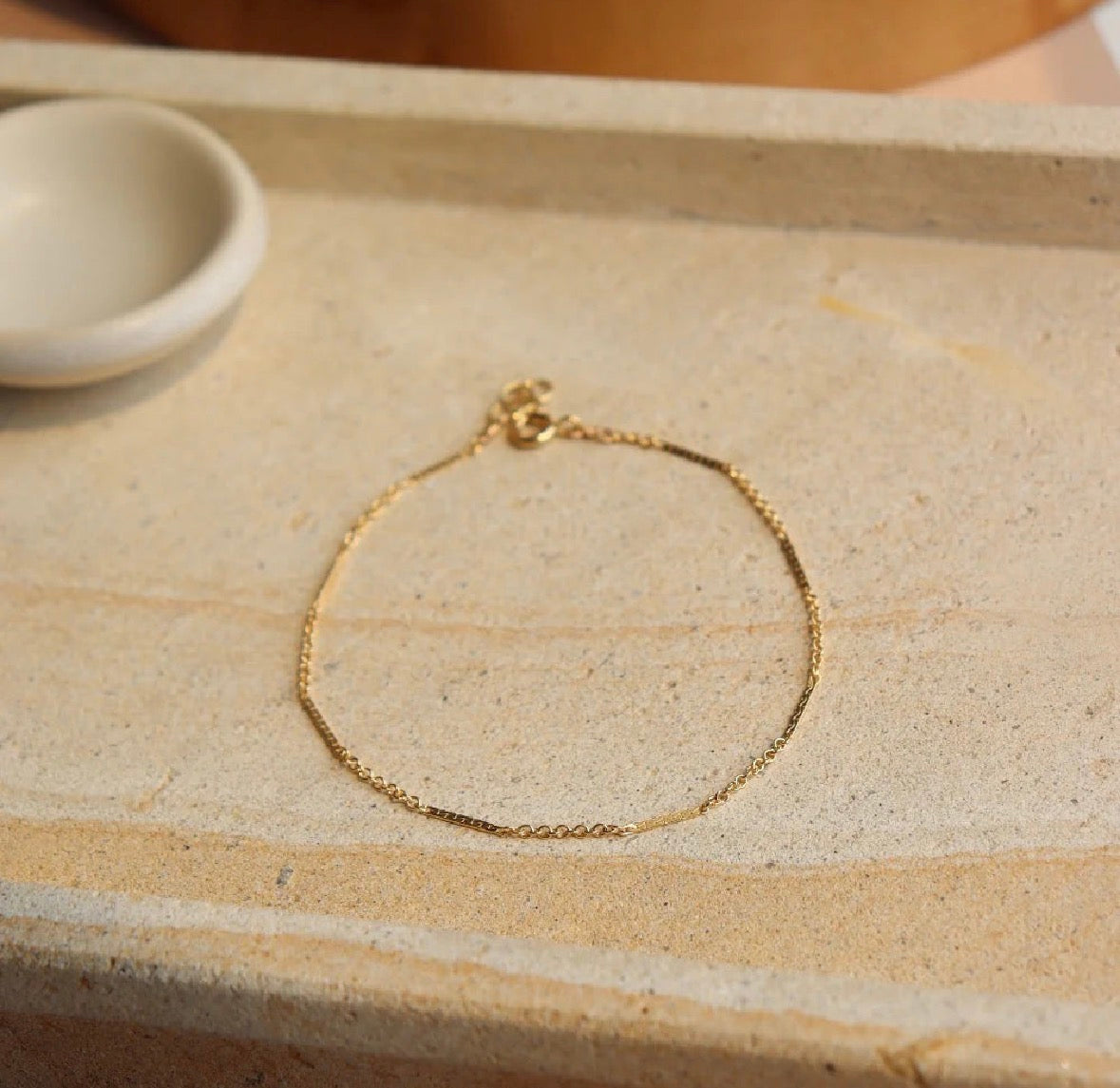 Gold filled bar anklet - 14K Gold Filled or Sterling Silver