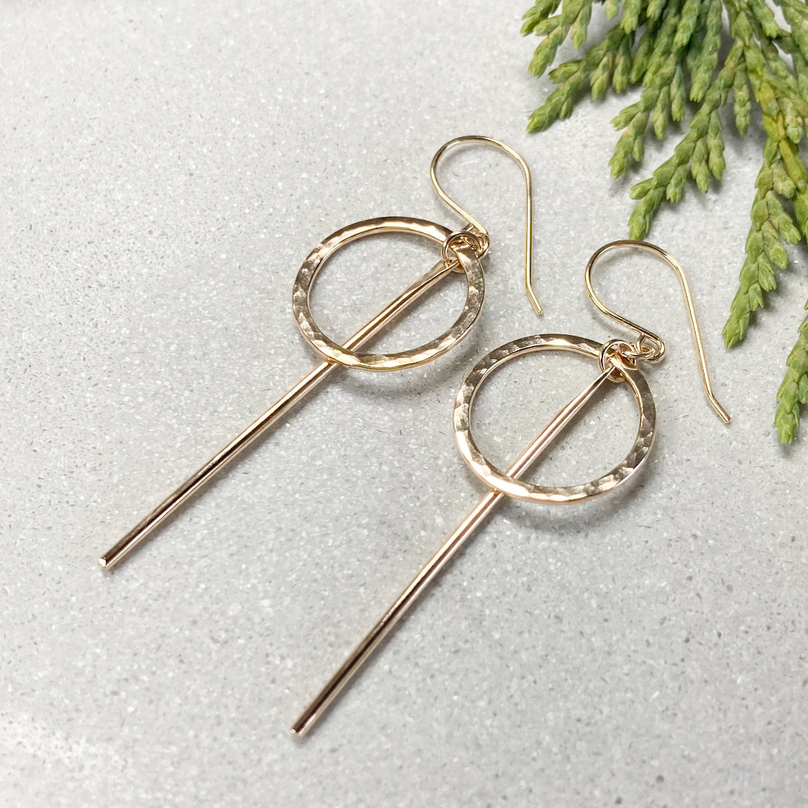 Hoop and bar earrings
