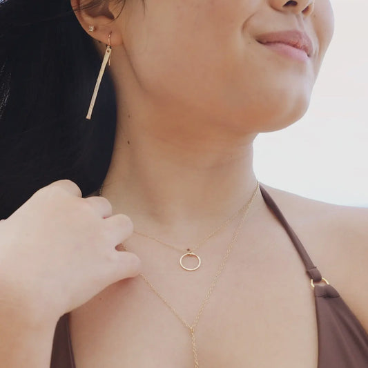 Hammered Bar Earrings