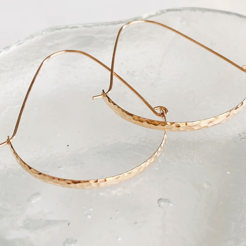 Peaceful Easy Hoops - 14K Gold Filled or Sterling Silver