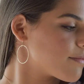 Hammered Hoops - 14K Gold Filled or Sterling Silver